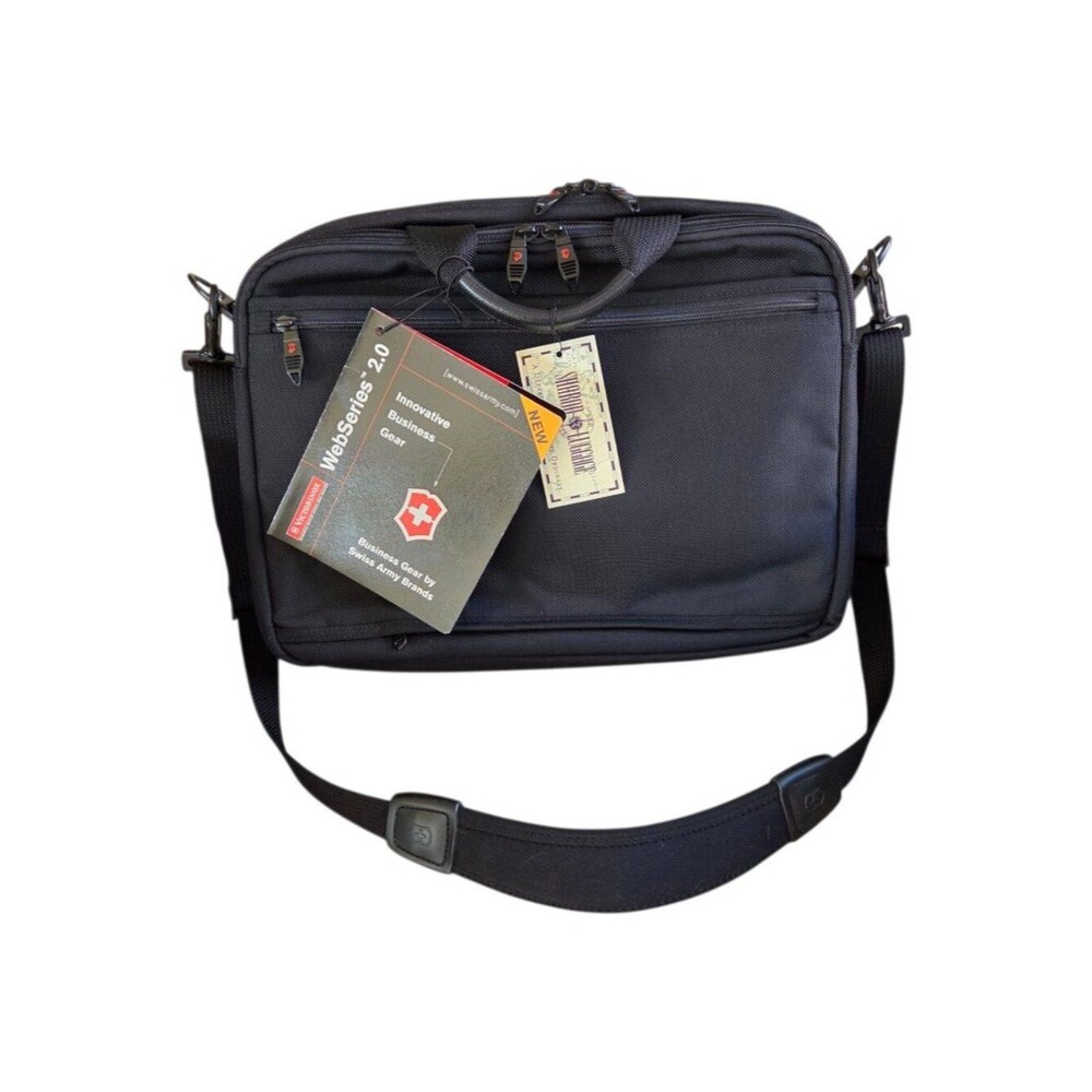 Swiss Army Business Gear Laptop Briefcase Web Recruit Victorinox Black NEW